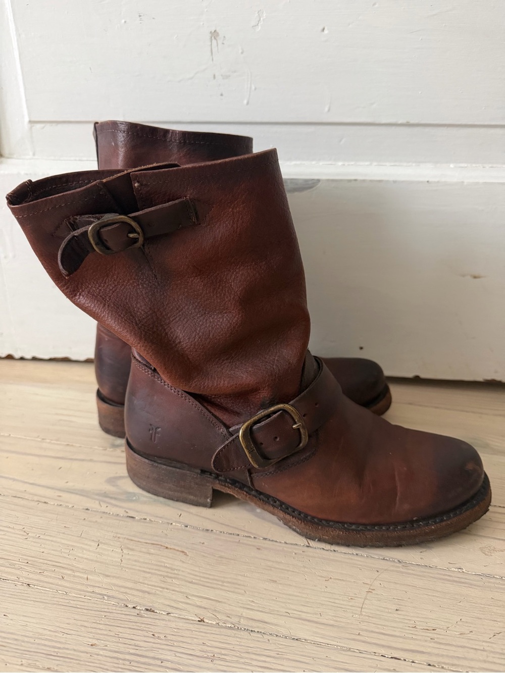 Frye Veronica Flex Short Leather Boot - Brown - Picture 4 of 10